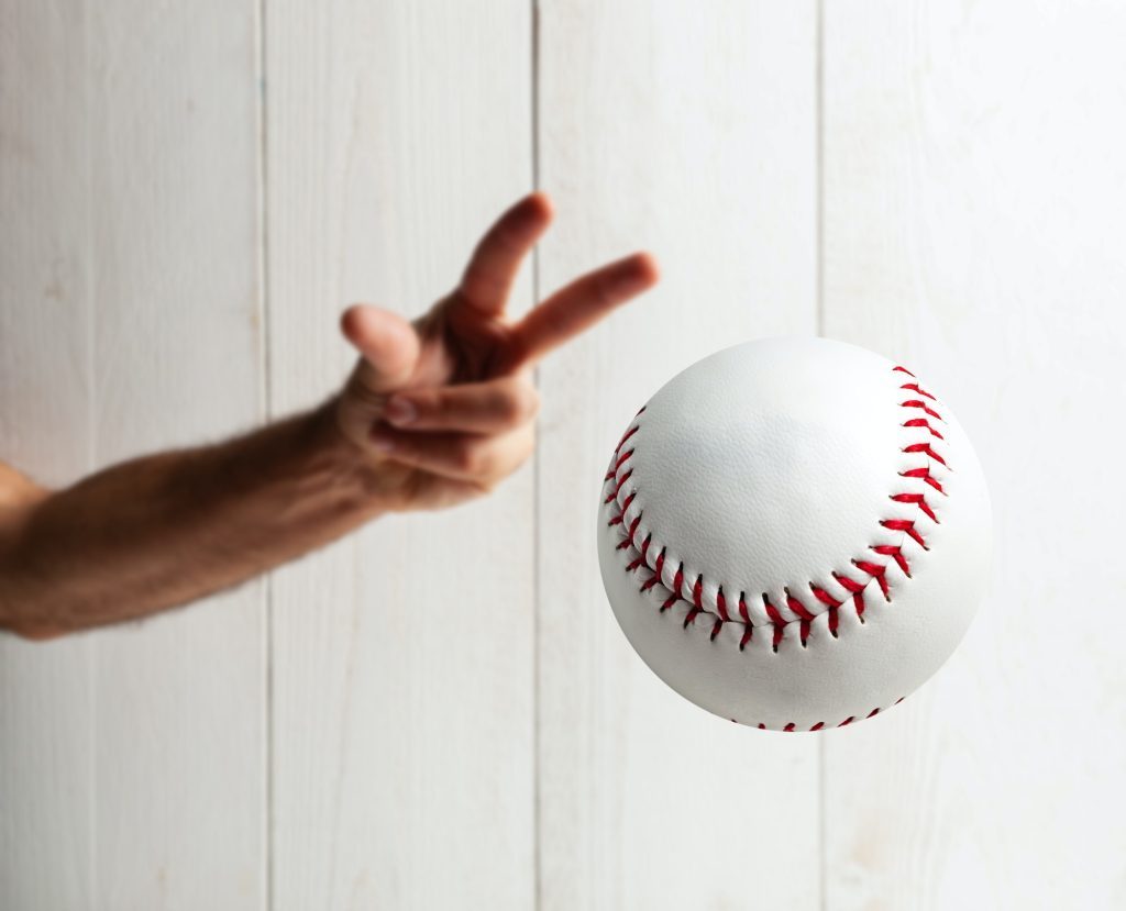 Baseball pitcher ready to pitch