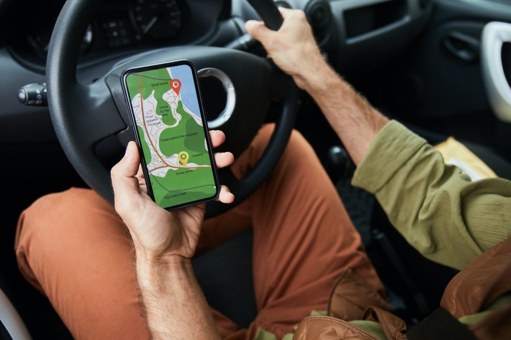 Driver using Navigation App