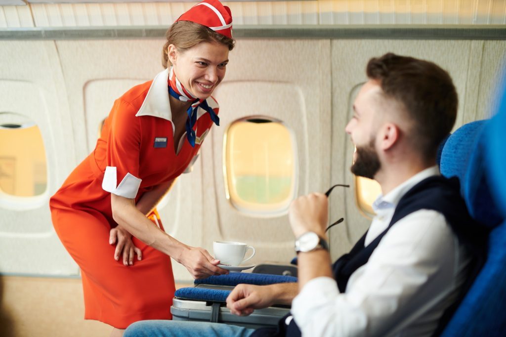 Flight Attendant at Work