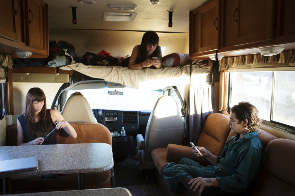 Friends In Camper Van