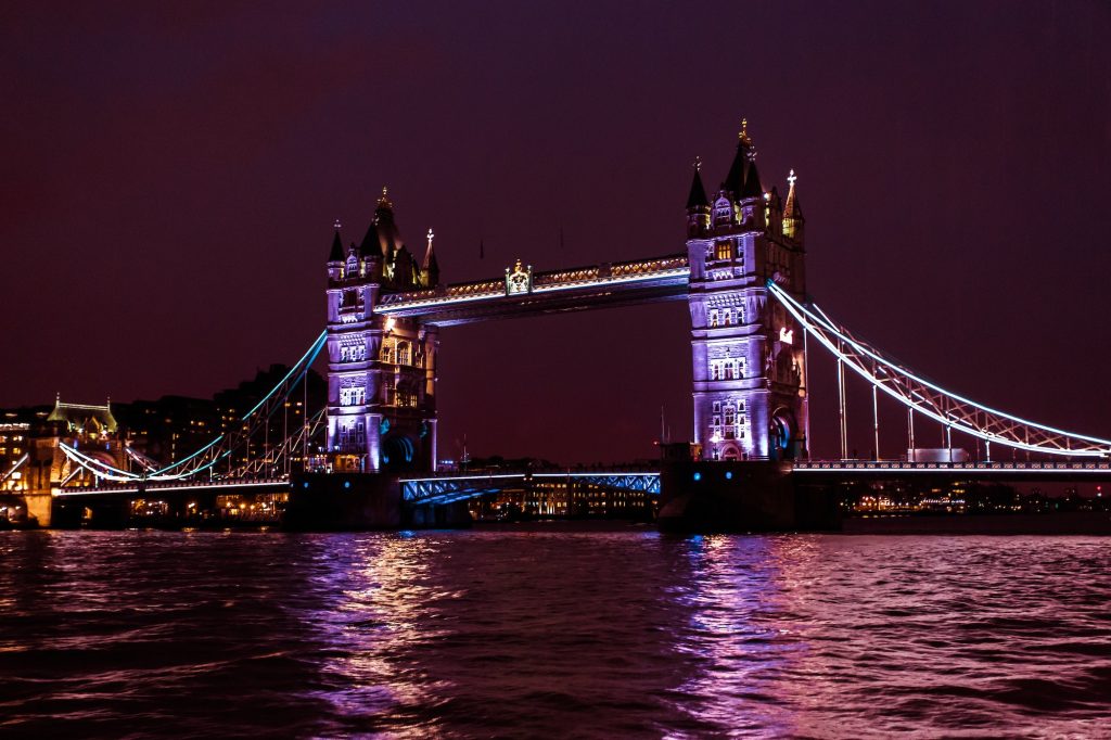 London Tower Bridge in night