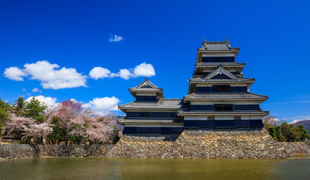 Matsumoto castle in spring season, Nagano, Japan